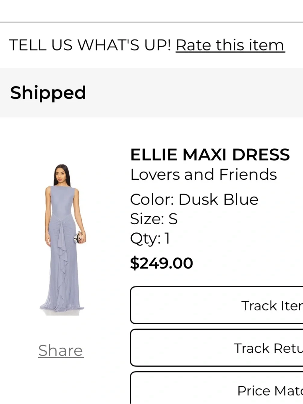 Lovers and Friends Ellie Maxi Dress in Dusk Blue - Picture 8 of 11